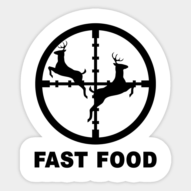 Deer Hunting Funny Hunter Fast Food Gift Sticker by Horisondesignz